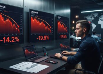 Criptomercados en rojo: Cosmos, Uniswap y Aptos sufren caídas — señales para inversores mexicanos
